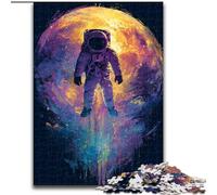 JigsawPuzzle 1000 Pieces for Teenagers Astronauts in Space,Challenging Game And Family Play with Fully Interlocking Randomly Shaped Pieces 38x26cm
