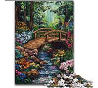JigsawPuzzle 1000 Pieces for Teenagers Autumn Wooden Bridge Challenging Game And Family Play A Work of Art for Age 14 (size 50x75cm)