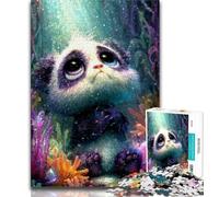 JigsawPuzzle 1000 Pieces for Teenagers Baby Panda,Educational Family Game with Fully Interlocking Randomly Shaped Pieces 75x50cm