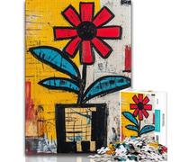 JigsawPuzzle 1000 Pieces for Teenagers Basquiat Flowers,Help The Brain Exercise Addictive Toys to Cultivate Patience Gift For Birthdays 38x26cm