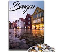 JigsawPuzzle 1000 Pieces for Teenagers Bergen for Age 14+ Quiz Game Fun at Home Activities, Birthday Present,Travel Gifts (size 38x26cm)