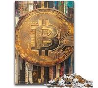 JigsawPuzzle 1000 Pieces for Teenagers Bitcoin Logo Learning Educational Toys Family Games Enhance Love between Couples 26X38CM