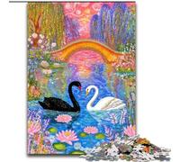 JigsawPuzzle 1000 Pieces for Teenagers Black And White Swan, for 14+ Challenging Game As A Gift for The Whole Family And Friends (Size 26x38cm)