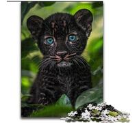 JigsawPuzzle 1000 Pieces for Teenagers Black Panther Baby in The Jungle, Suitable for People Aged 14 And Above Challenging To Complete But Fun And Humorous Great Gift 26x38cm