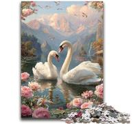JigsawPuzzle 1000 Pieces for Teenagers Black Swan Challenging Game Toys for Is Ideal As A Gift for The Whole Family 26x38cm