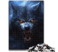 JigsawPuzzle 1000 Pieces for Teenagers Black Wolf for Age 14+ Quiz Game Fun at Home Activities, Birthday Present,Travel Gifts 50x75cm