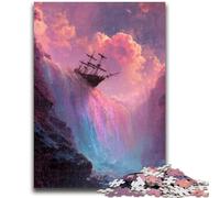 JigsawPuzzle 1000 Pieces for Teenagers Boat on The Cliff Educational Games Wall Decoration Unique Birthday And Xmas Gifts 50x75cm