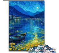 JigsawPuzzle 1000 Pieces for Teenagers Boat Under The Night Sky, Games Toys Gift Unique Birthday And Gifts for And Age 14 Years Up (size 50x75cm)