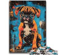 JigsawPuzzle 1000 Pieces for Teenagers Boxer Dog Decompressing Intellectual Educational Toy Perfect Decoration 26x38cm