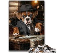 JigsawPuzzle 1000 Pieces for Teenagers Boxer Dog Drinking for Age 14+ Brain Teaser Game Best Gift for Adults And Teenagers 50x75cm