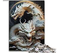 JigsawPuzzle 1000 Pieces for Teenagers Brave Dragon, Toy Intellectual Game Enhance Love between Couples for Ages 14+ (Size 50x75cm)