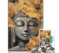 JigsawPuzzle 1000 Pieces for Teenagers Buddha Statues, Challenging To Complete But Fun And Humorous,A Work of Art for Age 14 38x26cm