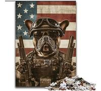 JigsawPuzzle 1000 Pieces for Teenagers Bulldog Special Forces Learning Educational Toys Family Games Educational Game for Birthday, Chrismas 26x38cm