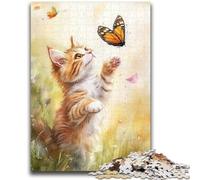 JigsawPuzzle 1000 Pieces for Teenagers Butterfly Kitten for Age 14+ Quiz Game Fun at Home Activities, Birthday Present,Travel Gifts 50x75cm