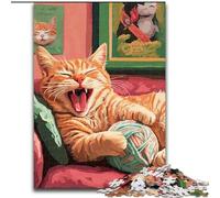 JigsawPuzzle 1000 Pieces for Teenagers Cat on The Sofa Learning Educational Toys Family Games Educational Game for Birthday, Chrismas 26x38cm
