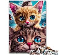 JigsawPuzzle 1000 Pieces for Teenagers Cats And Kittens for Age 14+ Brain Teaser Game Best Gift for Adults And Teenagers 26x38cm