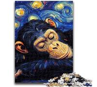 JigsawPuzzle 1000 Pieces for Teenagers Chimpanzee Night Sky Family Fun Fun at Home Activities, Birthday Present,Travel Gifts, for And 14 Years Old 50x75cm
