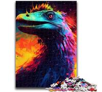 JigsawPuzzle 1000 Pieces for Teenagers Coelophysis Dinosaur Difficult And Challenge with Matching Poster And Trivia Sheet for Age 14 26x38cm