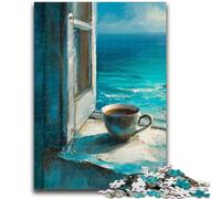 JigsawPuzzle 1000 Pieces for Teenagers Coffee by The Window Family Fun Fun at Home Activities, Birthday Present,Travel Gifts, for And 14 Years Old 50x75cm