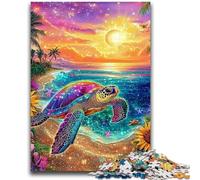 JigsawPuzzle 1000 Pieces for Teenagers Color Turtle Toy Intellectual Game for Home Decoration for Age 14 Years Up 50x75cm