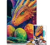 JigsawPuzzle 1000 Pieces for Teenagers Colorful Flying Dragon,Help The Brain Exercise Addictive Toys to Cultivate Patience Gift For Birthdays 38x26cm