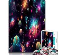 JigsawPuzzle 1000 Pieces for Teenagers Colourful Universe,Brain Intelligence Challenge Addictive Toys Birthday Present,Gifts,Wall Art (75x50cm)