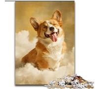 JigsawPuzzle 1000 Pieces for Teenagers Corgi in The Cloud Stress Reliever Difficult Challenge Unique Home Decor And Gifts (size 50x75cm)