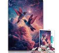 JigsawPuzzle 1000 Pieces for Teenagers Cosmic Hummingbird,Toys Educational Games Stress Relieving Enhance Love between Couples 75x50cm