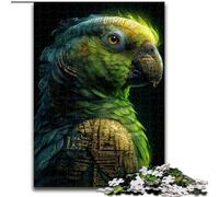 JigsawPuzzle 1000 Pieces for Teenagers Cosmic Parrot,Educational Family Game with Fully Interlocking Randomly Shaped Pieces 50X75CM
