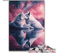 JigsawPuzzle 1000 Pieces for Teenagers Cosmic White Wolf, Elephant Toy Intellectual Game Birthday Present, Gifts, Wall Art for Ages 14+ (Size 26x38cm)