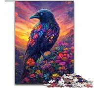 JigsawPuzzle 1000 Pieces for Teenagers Crows And Flowers, Elephant Toy Intellectual Game Birthday Present, Gifts, Wall Art for Ages 14+ (Size 50x75cm)