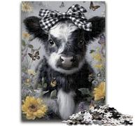 JigsawPuzzle 1000 Pieces for Teenagers Cute Highland Cow Challenging Game Toys for Is Ideal As A Gift for The Whole Family 50x75cm
