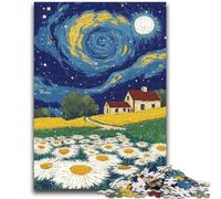 JigsawPuzzle 1000 Pieces for Teenagers Dandelion Under The Night Sky for Age 14+ Brain Teaser Game Best Gift for Adults And Teenagers 50x75cm