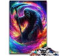 JigsawPuzzle 1000 Pieces for Teenagers Death Skull Vibrant And Unique Design Relaxing & Challenging Puzzle Experience 50x75cm