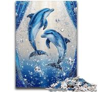 JigsawPuzzle 1000 Pieces for Teenagers Diamond Dolphin Family Game Stress Reliever Difficult Challenge Artists Collection, Fine Art 50x75cm