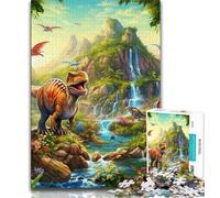 JigsawPuzzle 1000 Pieces for Teenagers Dinosaur World,Brain Intelligence Challenge Addictive Toys Birthday Present,Gifts,Wall Art (75x50cm)