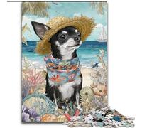 JigsawPuzzle 1000 Pieces for Teenagers Dog on Vacation, Suitable for People Aged 14 And Above Challenging To Complete But Fun And Humorous Great Gift 50x75cm