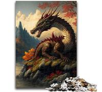 JigsawPuzzle 1000 Pieces for Teenagers Dragon Asian Challenging Game Toys for Is Ideal As A Gift for The Whole Family 26x38cm