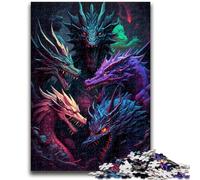JigsawPuzzle 1000 Pieces for Teenagers Dragon Group for Age 14+ Brain Teaser Game Best Gift for Adults And Teenagers 50x75cm