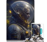 JigsawPuzzle 1000 Pieces for Teenagers Fantasy Astronaut,Brain Intelligence Challenge Addictive Toys Birthday Present,Gifts,Wall Art (38x26cm)