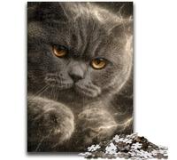 JigsawPuzzle 1000 Pieces for Teenagers Fantasy Cat Difficult And Challenge with Matching Poster And Trivia Sheet for Age 14 50x75cm