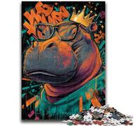 JigsawPuzzle 1000 Pieces for Teenagers Fantasy Hippo Toy Intellectual Game for Home Decoration for Age 14 Years Up 50x75cm
