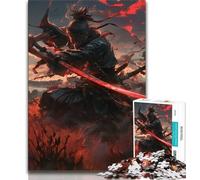 JigsawPuzzle 1000 Pieces for Teenagers Fantasy Ninja Warrior,Brain Intelligence Challenge Addictive Toys Birthday Present,Gifts,Wall Art (38x26cm)