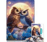 JigsawPuzzle 1000 Pieces for Teenagers Fantasy Owl,Toys Educational Games Stress Relieving Unique Home Decor And Gifts 75x50cm