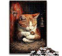 JigsawPuzzle 1000 Pieces for Teenagers Farm Cat for And 14 Years And over Educational Challenge Fun Activities at Home, Birthday Gifts, Travel Gifts 26x38cm