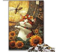 JigsawPuzzle 1000 Pieces for Teenagers Farm Cat,Toys Educational Games Stress Relieving Unique Home Decor And Gifts 38x52cm