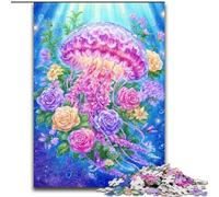 JigsawPuzzle 1000 Pieces for Teenagers Flower Jellyfish, for 14+ Challenging Game As A Gift for The Whole Family And Friends (Size 50x75cm)