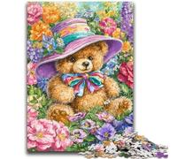 JigsawPuzzle 1000 Pieces for Teenagers Flower Teddy Bear Decompressing Intellectual Educational Toy Perfect Decoration 50x75cm