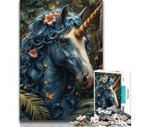 JigsawPuzzle 1000 Pieces for Teenagers Flower Unicorn,Brain Intelligence Challenge Addictive Toys Birthday Present,Gifts,Wall Art (75x50cm)