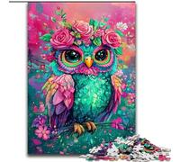 JigsawPuzzle 1000 Pieces for Teenagers Flowers Owl, for 14+ Challenging Game As A Gift for The Whole Family And Friends (Size 50x75cm)